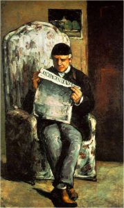 Paul Cezanne, 1866 Paul Cezanne, Louis-Auguste Cezanne, Father of the Artist, Reading 'l'Evenement' 1866