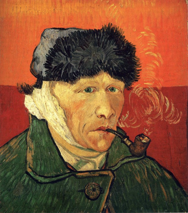Vincent van Gogh, Self Portrait with Bandaged Ear, 1889, Kunsthaus Zürich, Zurich, Switzerland.