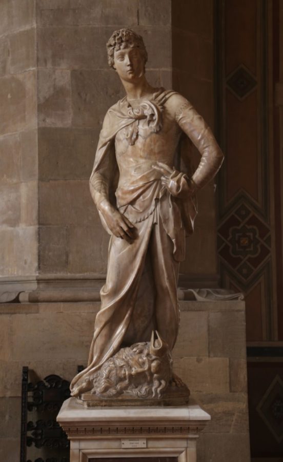 Donatello, The marble David (1408–1409), Museo Nazionale del Bargello, Florence David sculpture, 