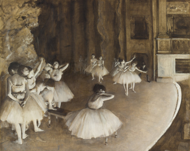 Edgar Degas, Rehearsal of a Ballet on Stage, 1874, Musée d'Orsay, Paris