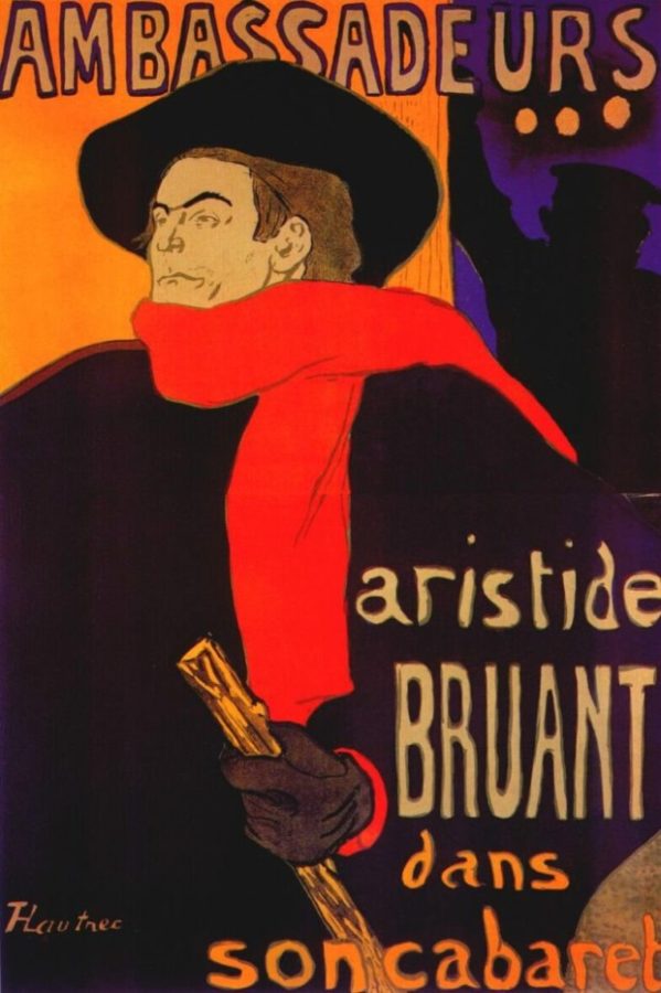 Henri de Tolouse-Lautrec, Ambassadeurs, Aristide Bruant, 1892, Victoria and Albert Museum