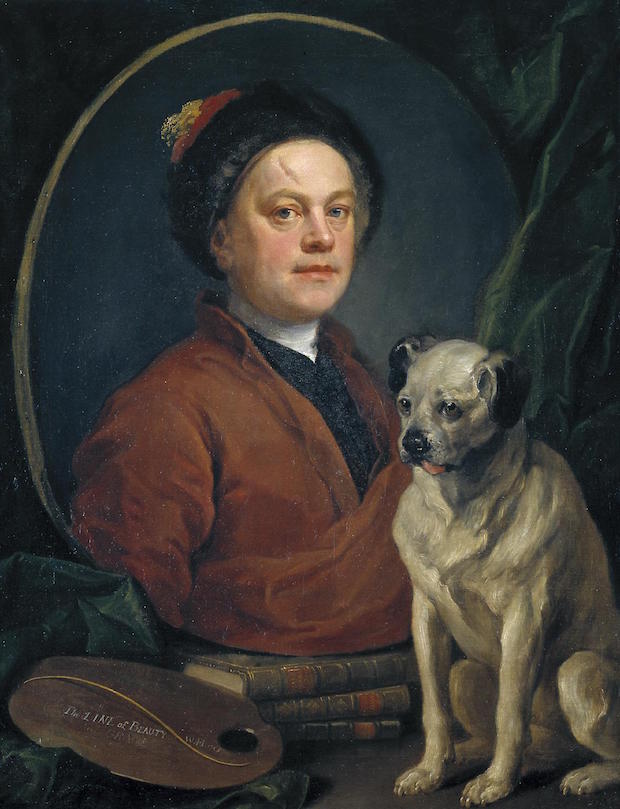 Dogs in art history: William Hogarth, The Painter and his Pug, 1745, Tate Gallery, London Doggies and Pugs in Art