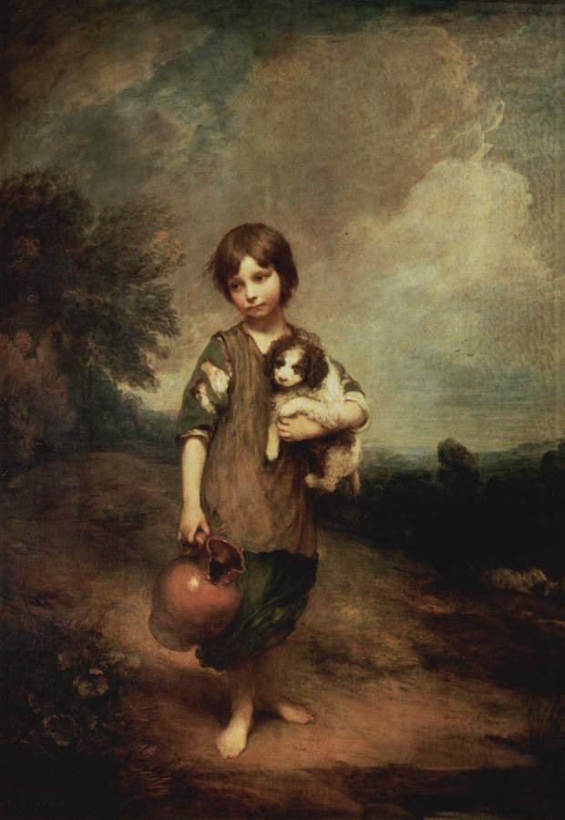 Dogs in art history: Thomas Gainsborough, Cottage Girl with Dog and Pitcher,