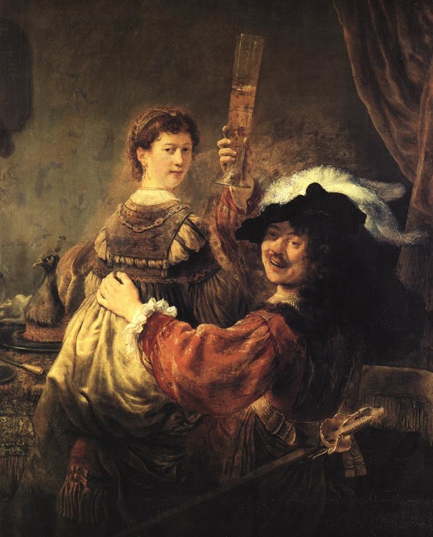 Rembrandt van Rijn, Self-portrait with Saskia, c. 1635, Gemäldegalerie Alte Meister, Dresden