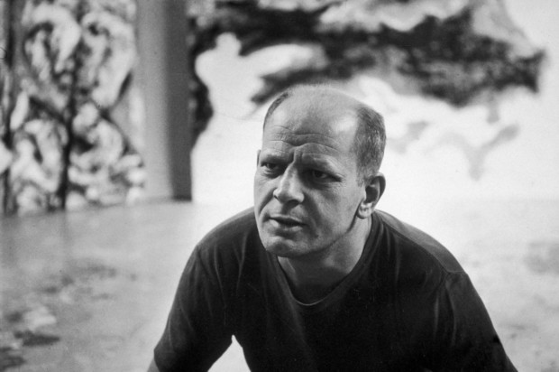 1953: Portrait of Jackson Pollock at his studio in East Hampton, New York. (Photo CREDIT ----Tony Vaccaro/Hulton Archive/Getty Images)