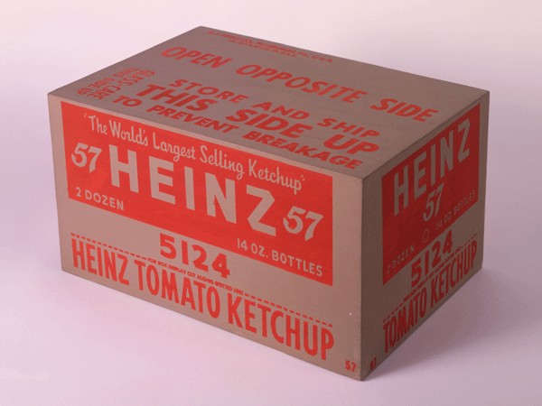 Andy Warhol, Heinz Ketchup, 1964, silkscreen on plywood, The Andy Warhol Museum, Pittsburgh, PA, USA.