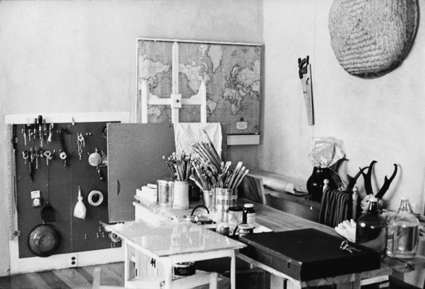 Georgia O'Keefee studio, photographed by Cecil Beaton, 1967 artists' studios