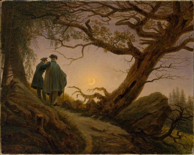 Caspar David Friedrich, Two Men Contemplating the Moon, 1825-30