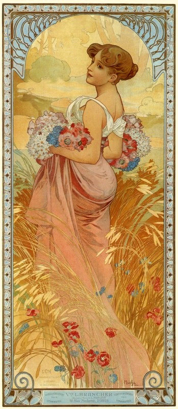 Alfons Mucha, L'Été, 1900, private collection