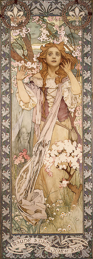 Alphonse Mucha, Maude Adams (1872–1953) as Joan of Arc, 1909, Metropolitan Museum of Art Posters of Alphonse Mucha