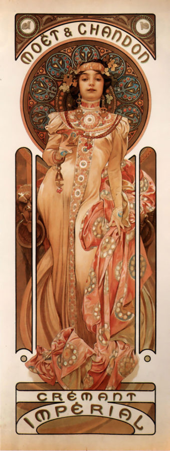Alphonse Mucha, Moët&Chandon Crémant Impérial, 1899, private collection