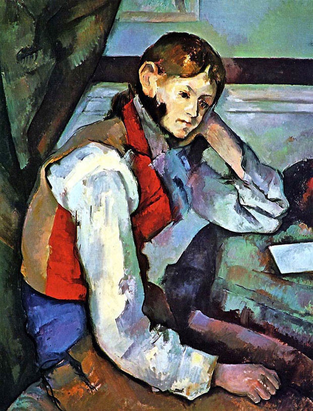 cézanne portraits Paul Cézanne, The Boy in the Red Vest, 1890, Foundation E.G. Bührle, Zurich