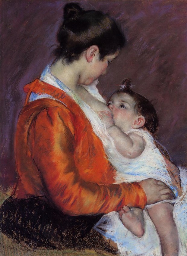 Mary Cassatt, Louise Nursing Her Child, 1898, Fondation Rau pour le Tiers Monde, breastfeeding art