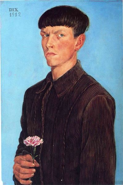 Otto Dix, Self-portrait, 1912, Detroit Institute of Arts, Detroit, MI. degenerate art