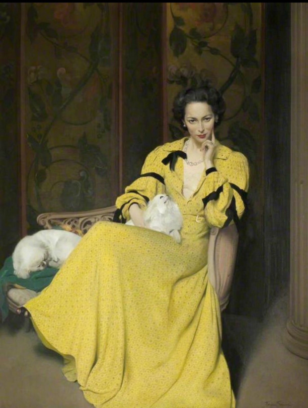 Herbert James Gunn, Pauline in the Yellow Dress, 1944, Harris Museum & Art Gallery