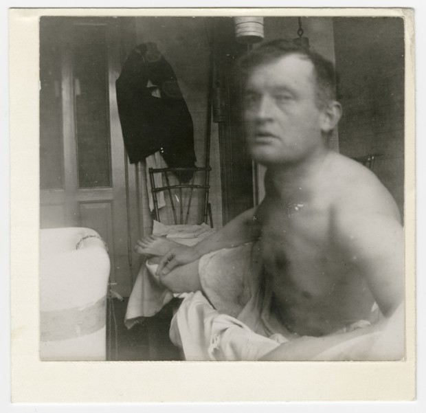 Edvard Munch, "Self-Portrait 'A la Marat' at Dr. Jacobson's Clinic in Copenhagen" (1908-1909)