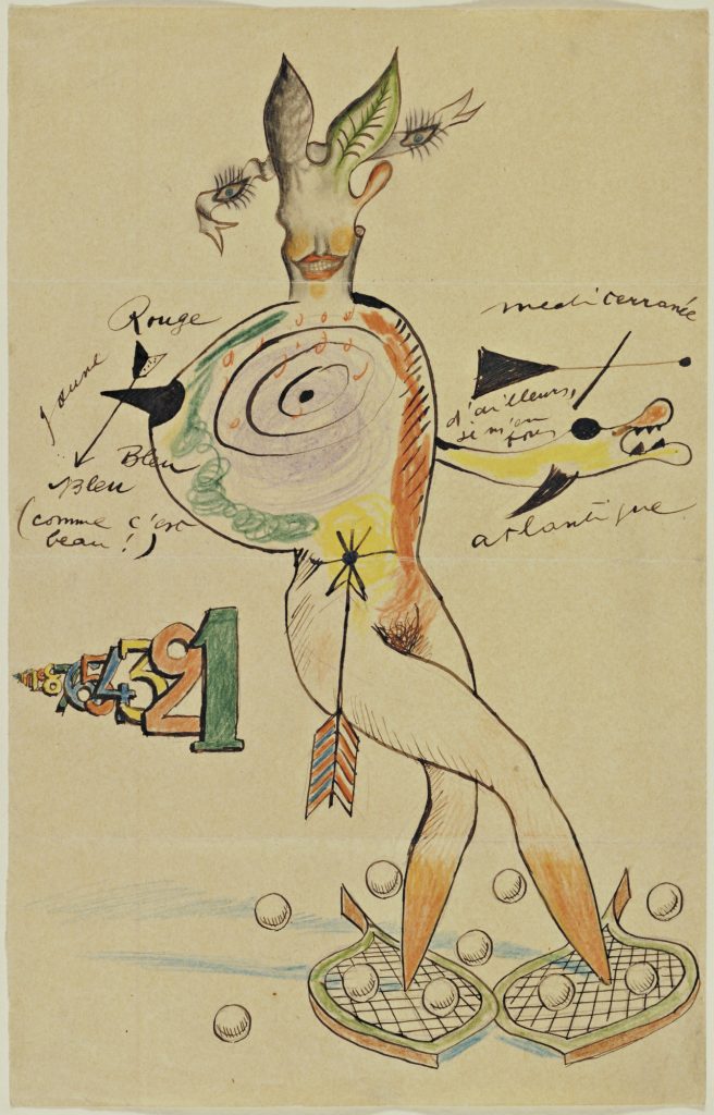 automatism: Nude, Cadavre Exquis with Yves Tanguy, Joan Miró, Max Morise, Man Ray, 1926-27, Museum of Modern Art, New York, NY, USA.

