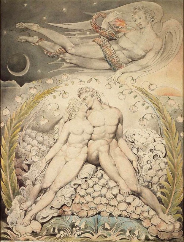 William Blake, Sata Watching The Caresses of Adam and Eve, 1808, Museum of Fine Arts, Boston