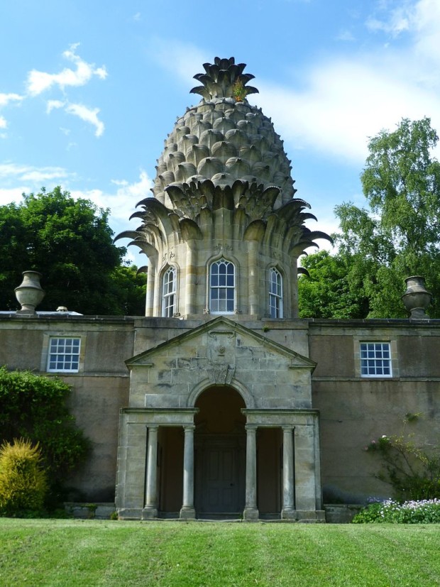 William Chambers (?), Front façade of The Pineapple House, 1761, Dunmore, Stirlingshire, Scotland. 