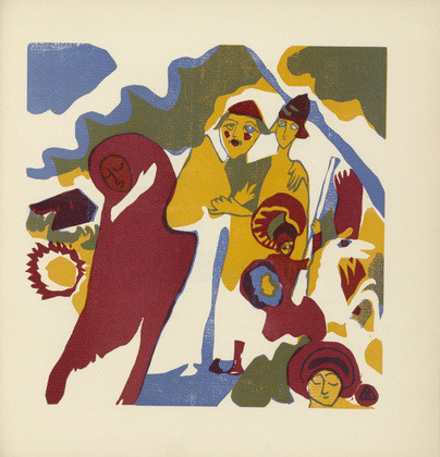Wassily Kandinsky, All Saints' Day (Allerheiligen) (plate, folio 46) from Klänge (Sounds), 1913