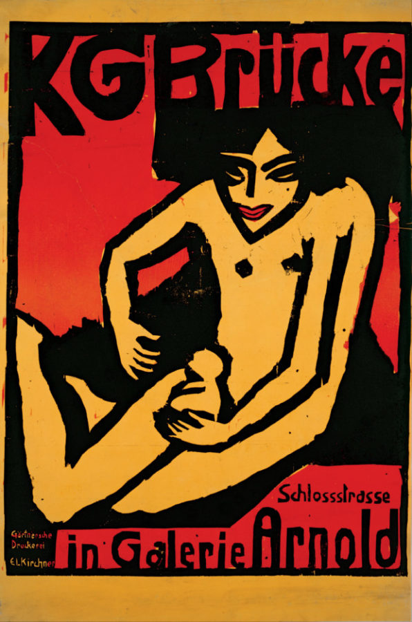 Ernst Ludwig Kirchner, Poster for the exhibition for the artists' group, 1910, Collection of Prints, Drawings and Photographs, Dresden State Art Collections