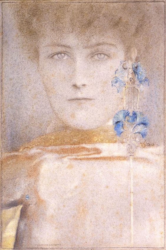 Fernand Khnopff, Portrait of Miss de Rothemaler, 1907, Ca'Pesaro - Galleria Internazionale d'Arte Moderna, Venice
