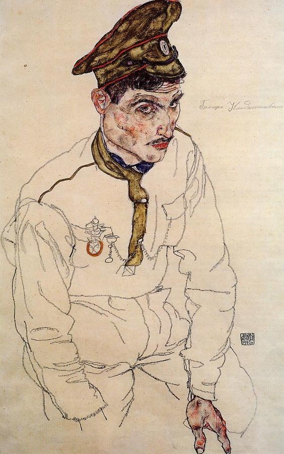 Egon Schiele, Russian Prisoner of War (Grigori Kladjishuli), 1916