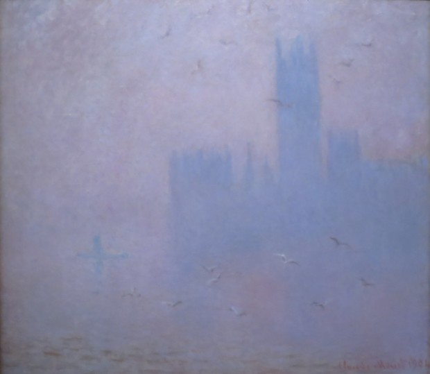 Claude Monet, Seagulls, River Thames in London, Houses of Parliament, 1904, Pushkin Museum, Moscow