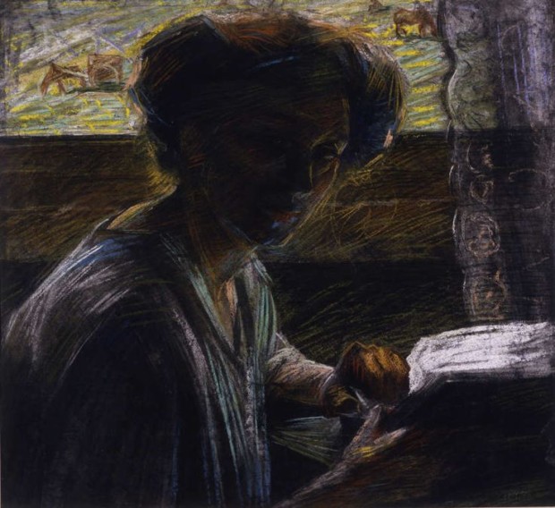 Umberto Boccioni, Portrait of My Sister Reading, 1909, Ca'Pesaro - Galleria Internazionale d'Arte Moderna, Venice