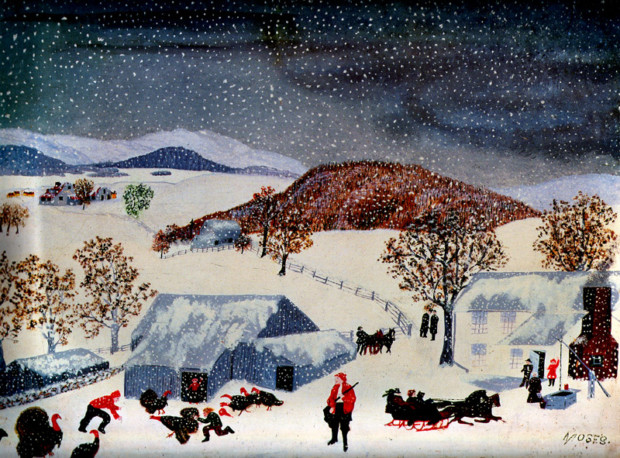 Grandma Moses, Catching the Thanksgiving Turkey, 1943, private collection