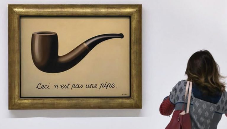 magritte treachery of images: Photo of René Magritte, The Treachery of Images, 1929, Los Angeles County Museum of Art, Los Angeles, CA, USA. René Magritte.
