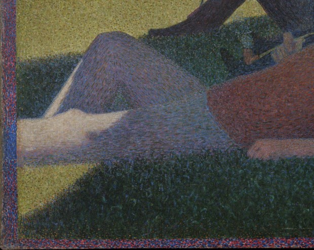 Georges Seurat, A Sunday on La Grande Jatte, 1884, Art Institute of Chicago, Chicago, IL, USA. Detail.