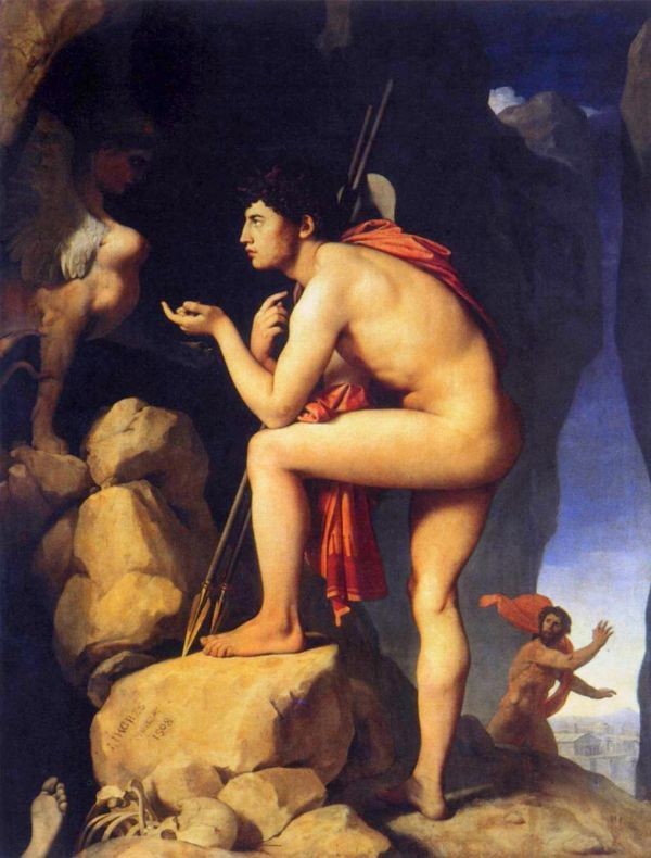 Jean-Auguste-Dominique Ingres, Oedipus and the Sphinx, 1827, Musée du Louvre