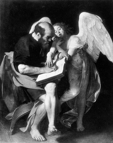 Caravaggio, Saint Matthew And The Angel, 1602, destroyed