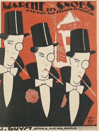René Magritte, Marche des Snobs, 1924, J. Buyst, Brussels.
