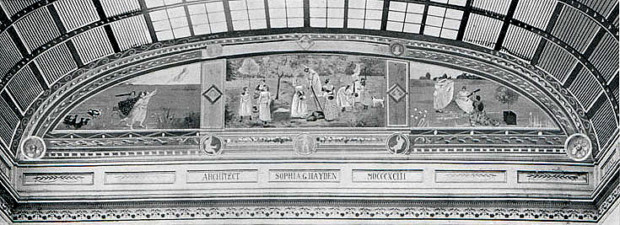 Mary Cassat, Modern Women, mural in situ, Women's Building at the 1893 World's Columbian Exposition and Fair, Chicago, USA. University of California, San Diego, CA, USA.
