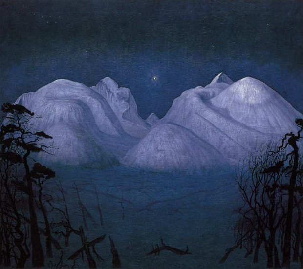Harald Sohlberg, Winter Night in the Mountains