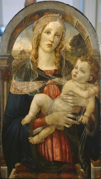 Botticelli's forgery - Umberto Giunti attributed, Madonna of the Veil ca 1920, Courtauld London 