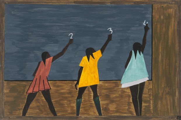 Jacob Lawrence, The Migration Series, Panel no. 58: In the North the Negro had better educational facilities