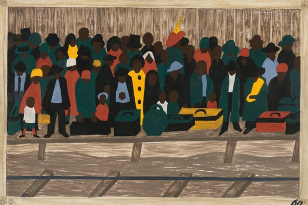 Jacob Lawrence, The Migration Series, Panel no. 60: And the migrants kept coming
