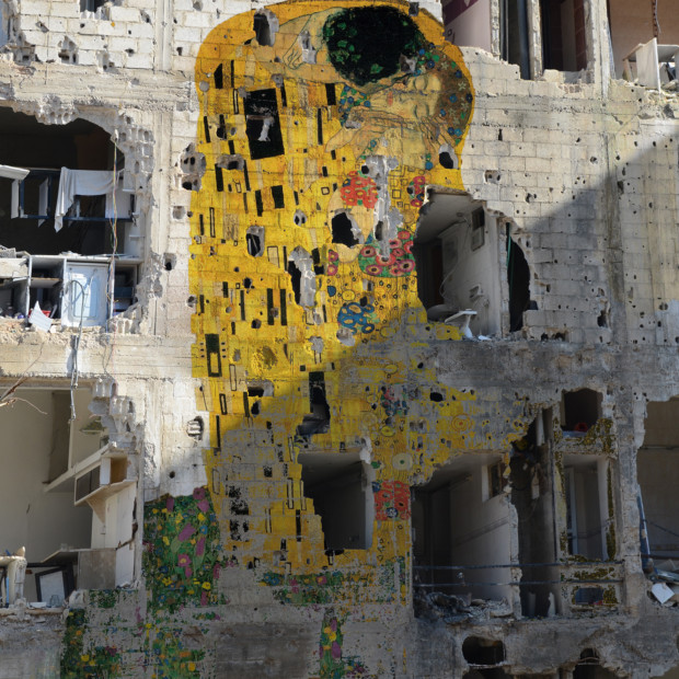 Syrian Museum - Klimt, Freedom Graffiti