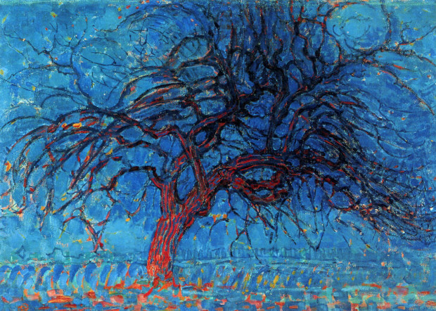 Piet Mondrian, Evening; Red Tree, 1908–10, Gemeentemuseum Den Haag