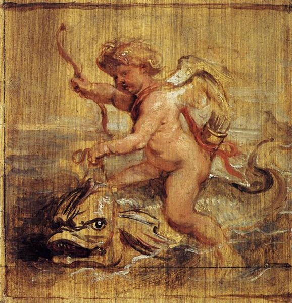 Peter Paul Rubens, Cupid Riding A Dolphin, 1636, Royal Museums of Fine Arts of Belgium, Brussels, Belgium