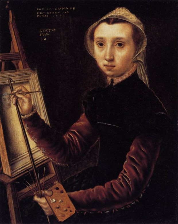 Forgotten Female Artists: Caterina van Hemessen, Self-portrait, 1548, Kunstmuseum Basel 