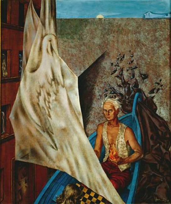 Dorothea Tanning, Max in a Blue Boat, 1947, Max Ernst Museum, Brühl