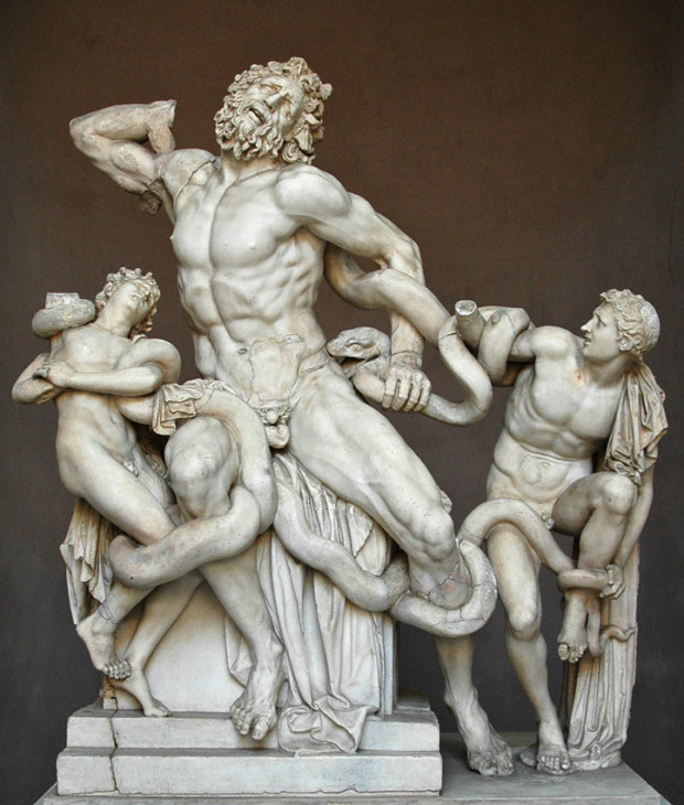 michelangelo The Laocoon group, marble. perhaps 1st century CE, The Vatican Museums