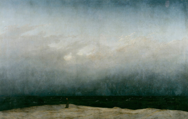 Caspar David Friedrich, The Monk by the Sea, 1808 or 1810, Alte Nationalgalerie, Berlin, Germany.