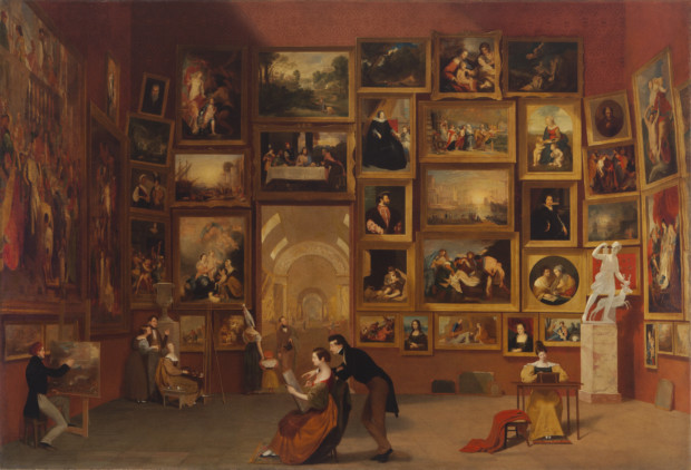 Samuel F.B. Morse, Gallery of the Louvre, 1831-33, Terra Foundation for American Art, now on show in The New Britain Museum of American Art Morse Gallery Louvre