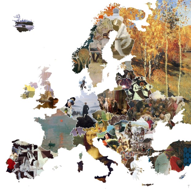 map famous artworks Map of Famous Artworks in Europe, source: reddit.com, u/halfabluesky map famous artwork