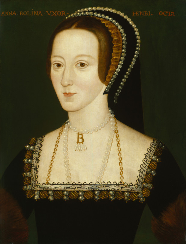 Wronged Royal wives: Late Elizabethan portrait of Anne Boleyn, possibly derived from a lost original of 1533–36, 1570, National Portrait Gallery, London